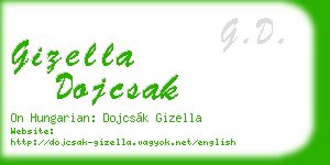 gizella dojcsak business card